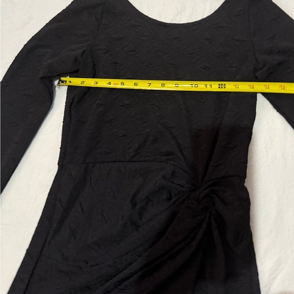 Free People Black Long Sleeve Slit Gown - Picture 5 of 7